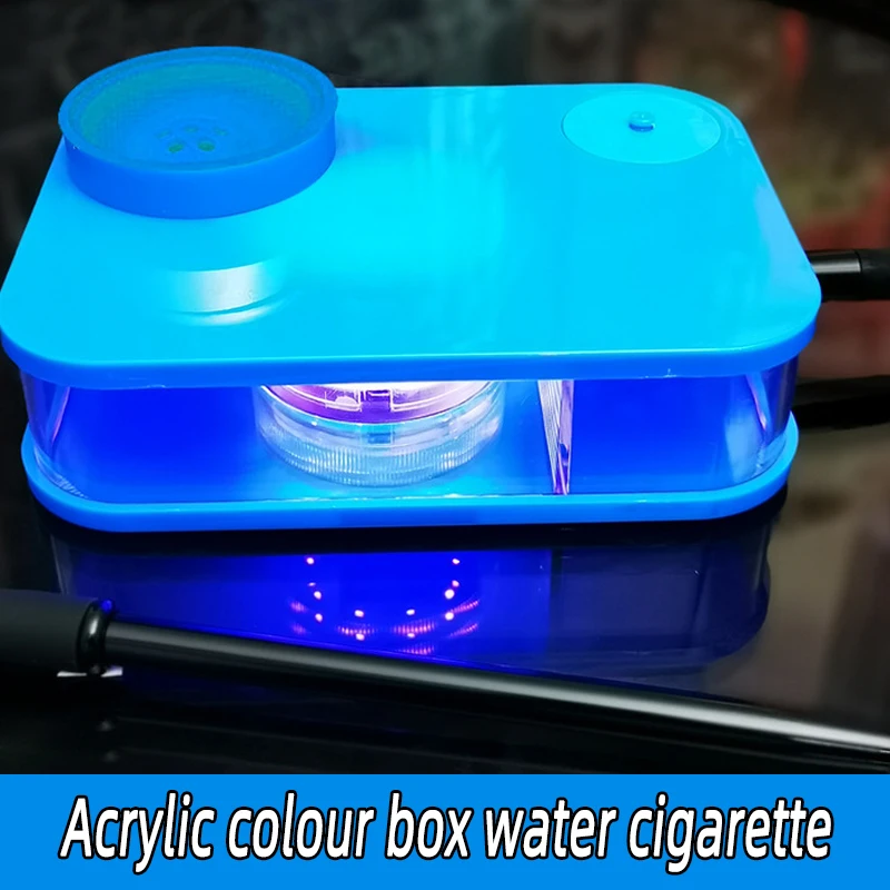 

Water Cigarette Finished Set Acrylic Colour Box Water Cigarette Water Pipe Chicha Hookah Kit Accessories Smoking Acrylic Shisha