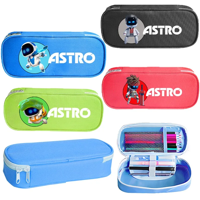 Astro Bot Kids Etuis Kawaii Potlood Pouch Cartoon Brief Gedrukt Potlood Tas Jongen Meisje Student Schoolbenodigdheden Kinderen Gift