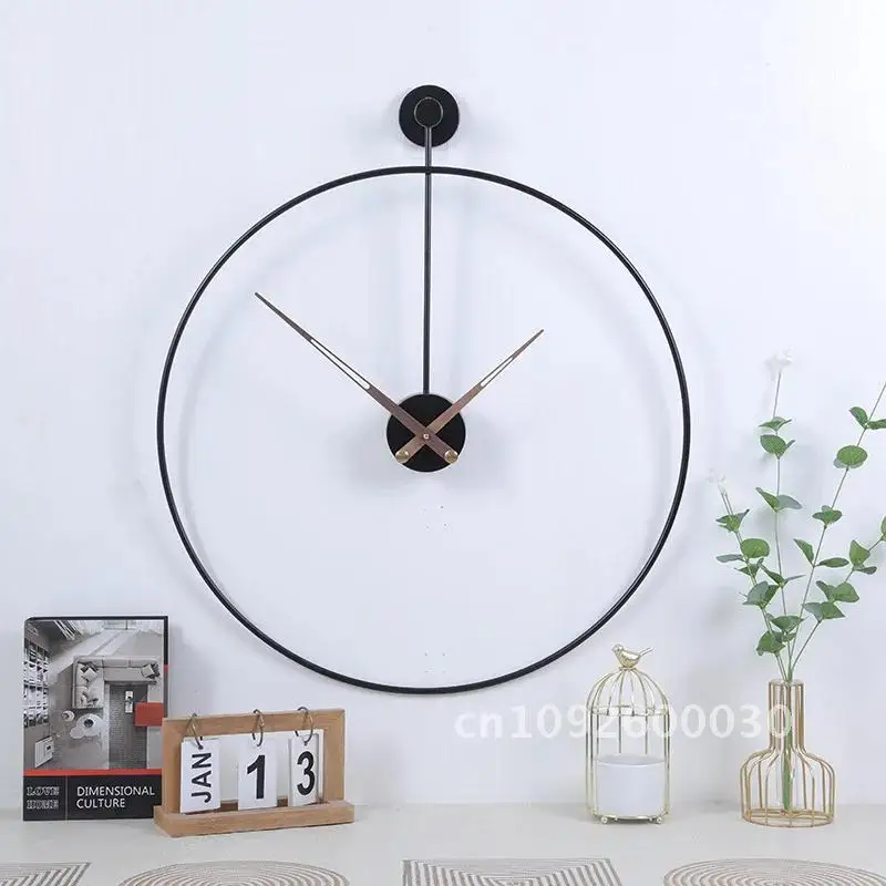 

Large Wall Clock Nordic Modern Design Spanish Home Living Room Minimalism Big Decoration Size Clock Watchs Crafts Mute Wall