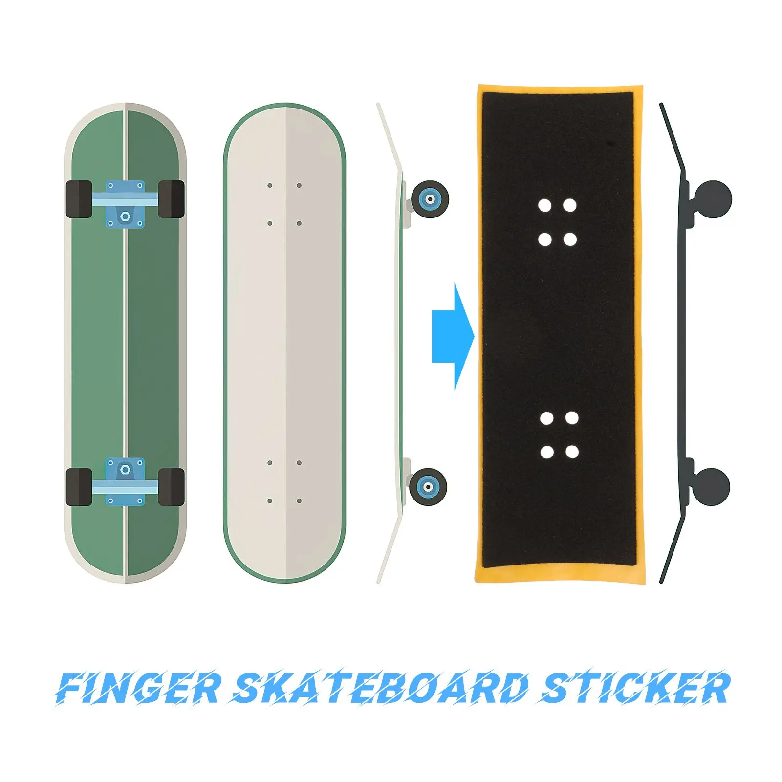 12 pièces bande de poignée en mousse pour planches à doigts planche à roulettes bande de remplacement Mini doigt chaussures bande pour Mini planches à roulettes doigt