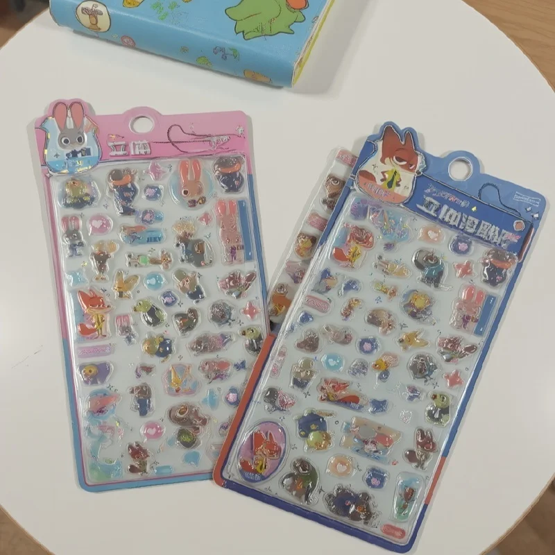 Crazy Zootopia 3D Stickers Cute Cartoon Stereo Crystal Sticker Phone Cases DIY Hand Account Notebook Phone Cases Decorative
