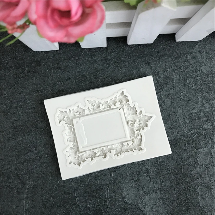 Photo Frame Silicone Mold Sugarcraft Cupcake Baking Mold Fondant Cake Decorating Tools