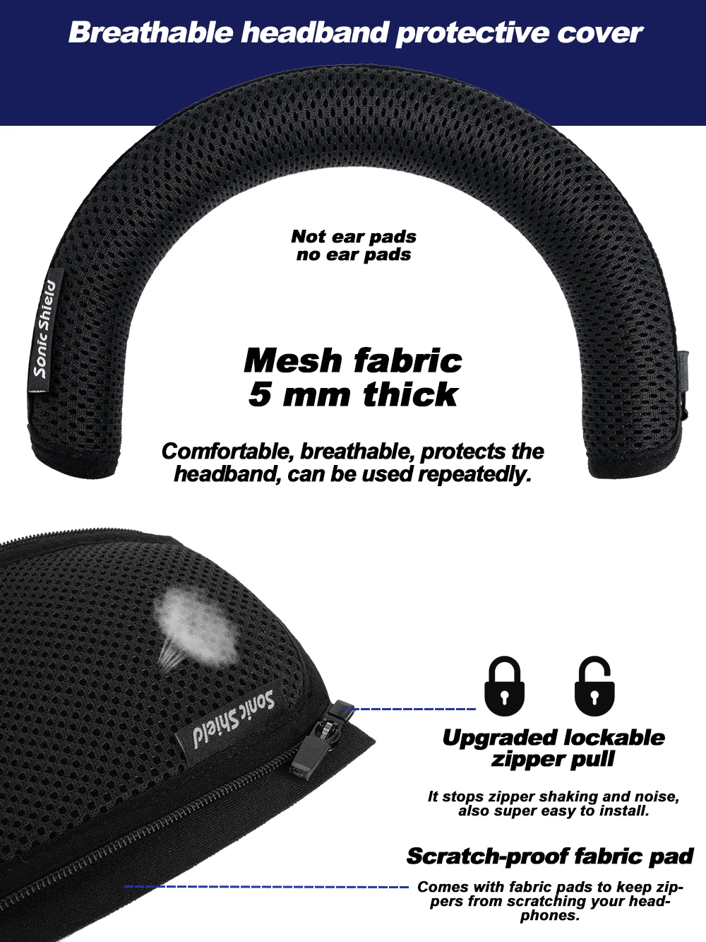 Replacement Headband Cover For  Harman Kardon FLY ANC (No Disassembly Required) Headsets Head Pad Headband protective cover