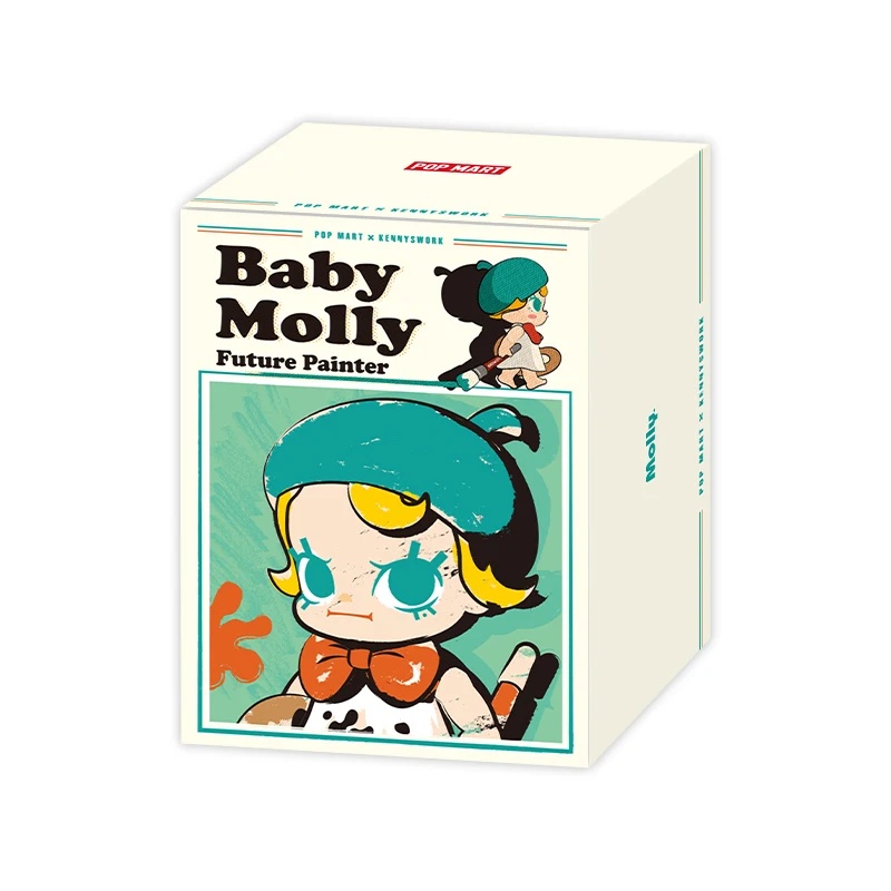 Genuino Baby Molly Future Painter Series Figurine 19 cm Action Figure Collezione di bambole Decorazione del fumetto Giocattoli Regalo di compleanno