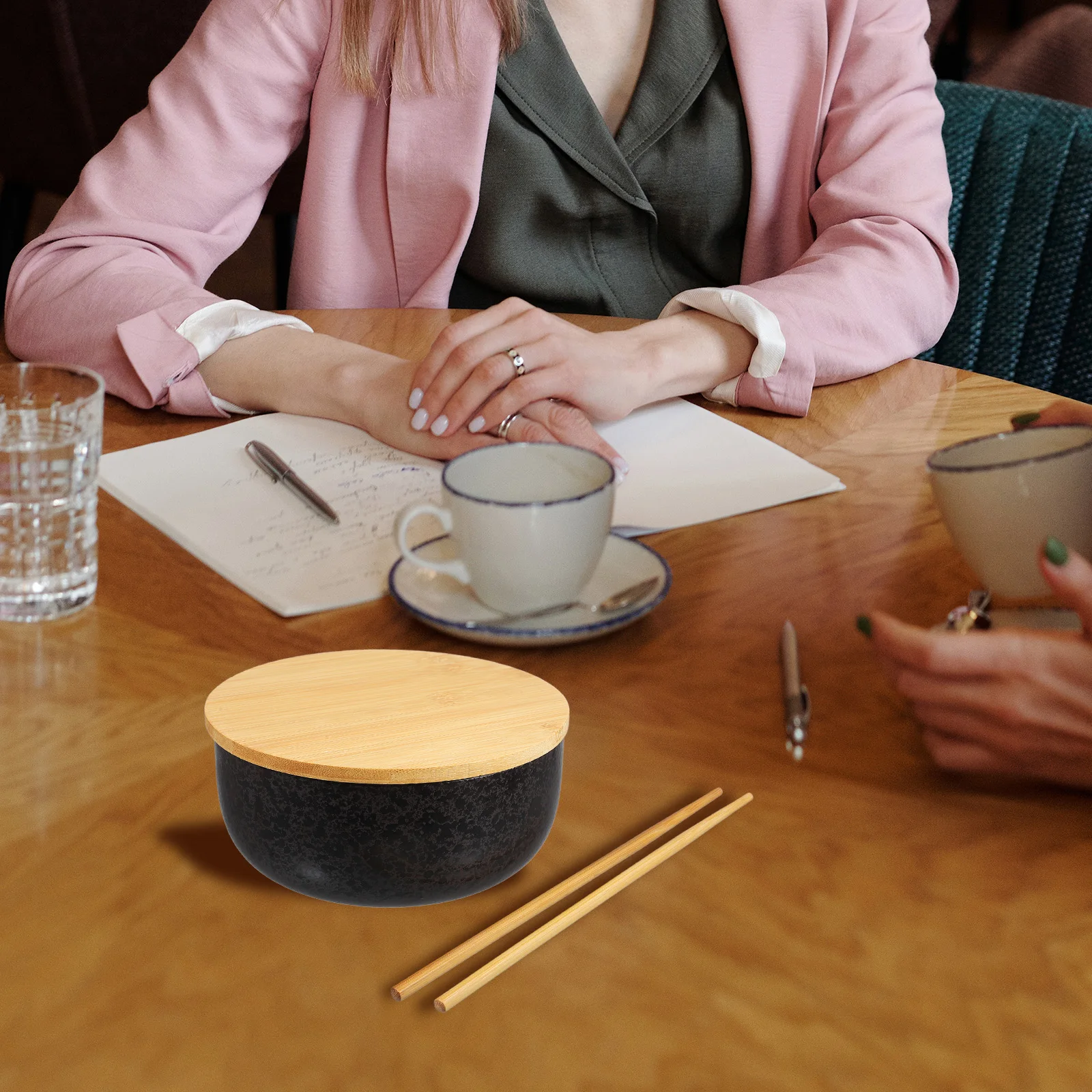 

Ceramic Soup Noodle Bowls Reusable Kitchen Wear Resistant Daily Ramen Instant Bowl Thick Heat Microwave Safe Practical Sturdy