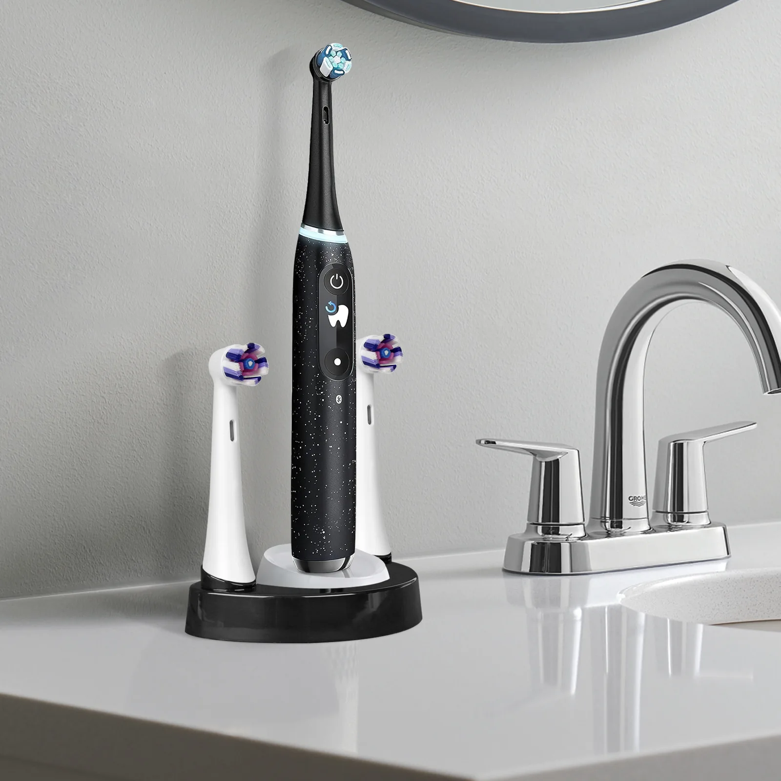 Black Toothbrush Holder for Oral B IO Electric Toothbrush Stand Toothbrush Storage Rack Brush Head Holder Charging Dock Rack