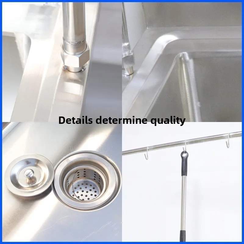 Stainless steel mop pool Floor-to-ceiling mop pool Commercial sink, household canteen, school, factory wash pool
