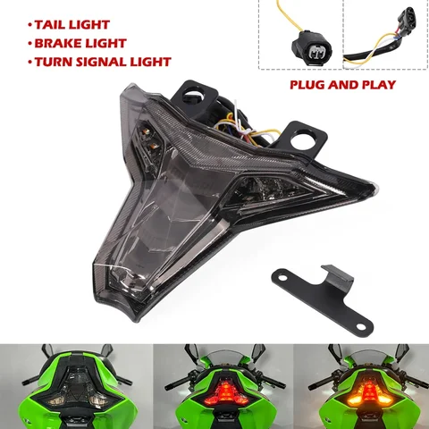 Светодиодный Интегрированный Задний Стоп-сигнал Для Kawasaki Ninja ZX-4R ZX-4RR ZX-10R ZX250 ZX400 R/RR ZX636 - Задний Стоп-с...