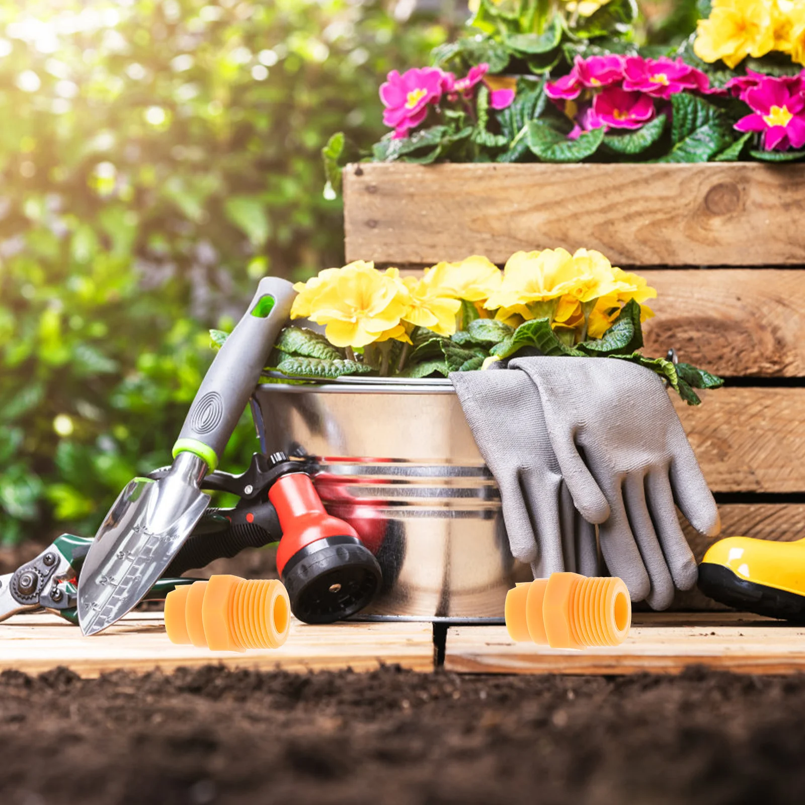 

5Pcs Yellow Plastic Fan Spray Nozzle PP Sprayer Connectors for Home Use Durable Hose Adapter Washing Machine Cleaning