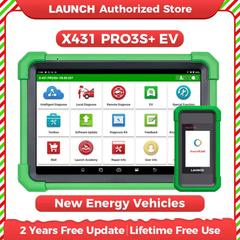 LAUNCH X431 PRO3S+ EV Electric Cars Diagnostic Tool New Energy Vehicle OBD2 Scanner New Arrival Automotive Scan 2 Years Free