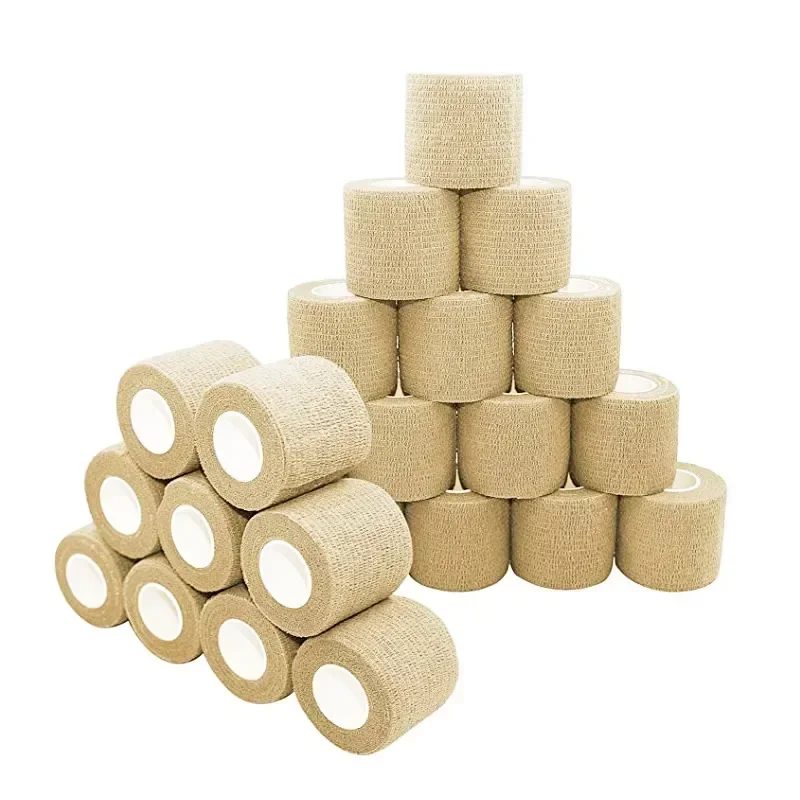 12-48pcs Rolls Anti-slip Athletic Non-woven Self Adhesive Bandage Disposable Tattoo Tape Finger Joints Protecter Pet Vet Wrap