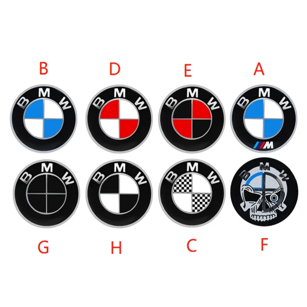 4pcs 60/63/68mm Car Badge Wheel Center Cover Stickers Hub Caps Decor For BMW M M1 M2 M3 F32 E60 F01 F30 F20 E90 F30 F87 E46 E60