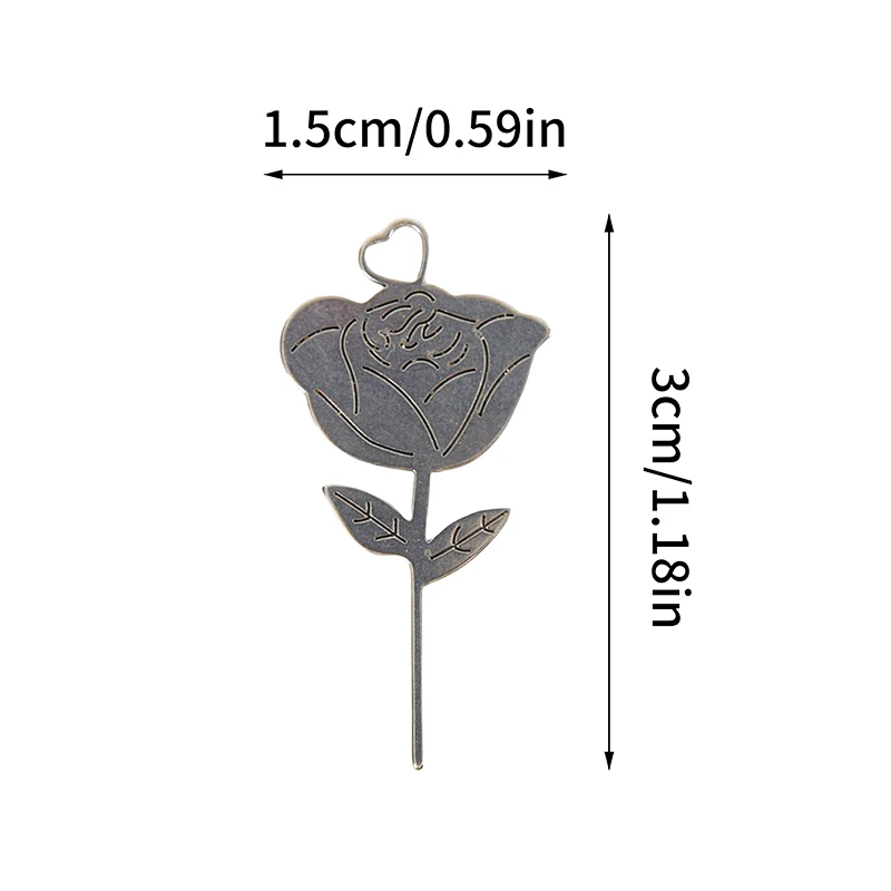 Aguja de acero inoxidable en forma de Rosa plateada para teléfono inteligente, bandeja de tarjeta Sim, extracción, expulsión, Pin, llave,