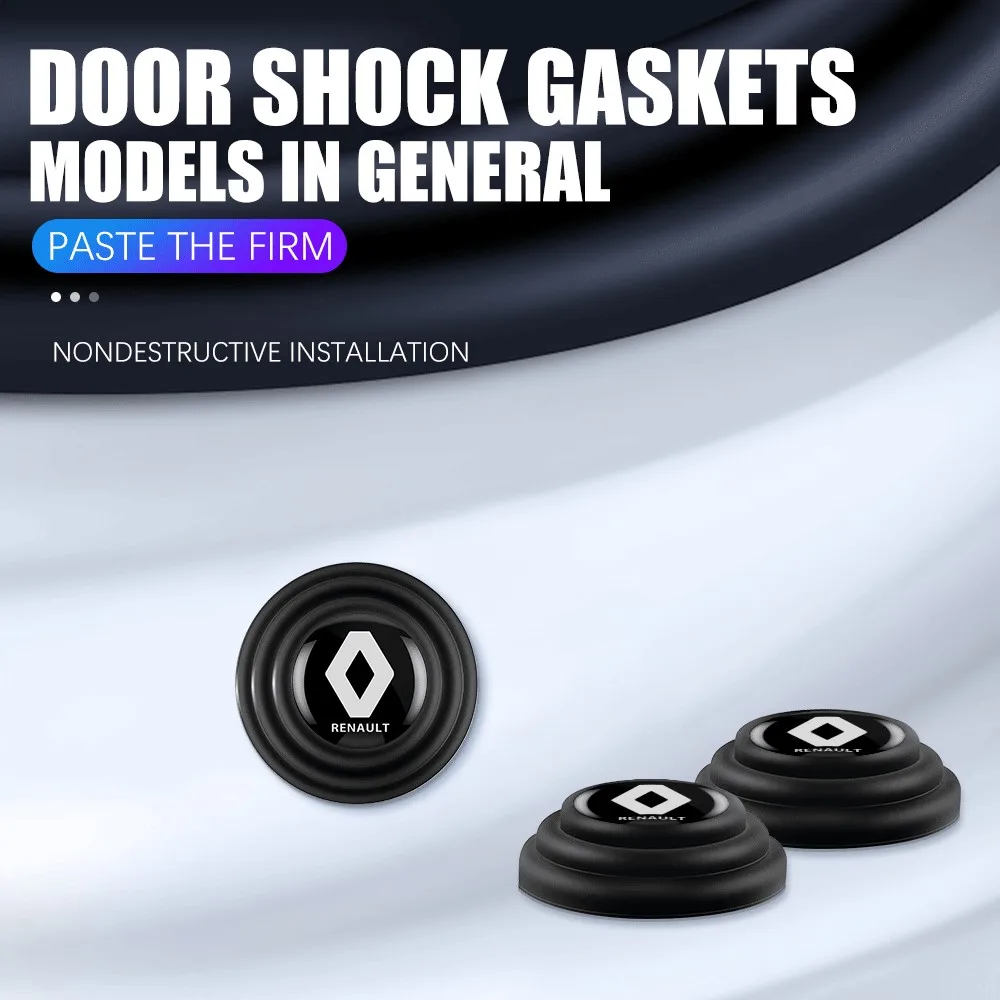 

4/12 шт., силиконовая противоударная накладка на дверь автомобиля, бесшумная прокладка, наклейки, автоаксессуары для Renault Megane 2 Clio 4 Captur Radio Logan