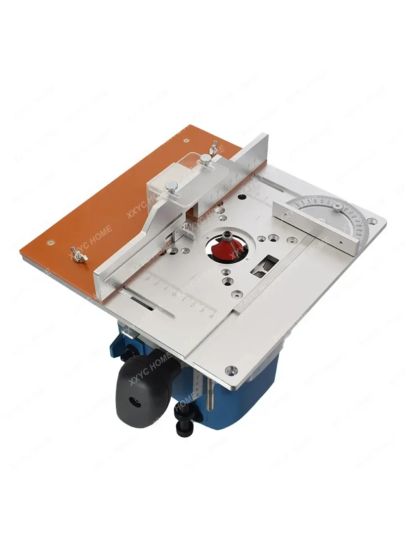 Aluminium Router Table Insert Plate Electric Wood Milling Flip Board with Miter Gauge Guide Set Table Saw Woodworking Workbench