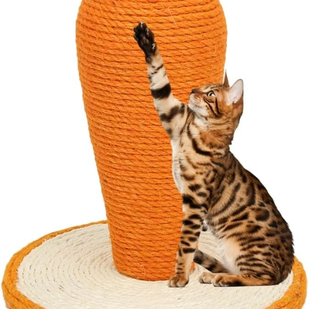 猫の爪とぎ、ニンジン型の猫の爪とぎボード、天然サイザル麻の猫の爪とぎ、室内猫と子猫のトレーニング、クライミング用