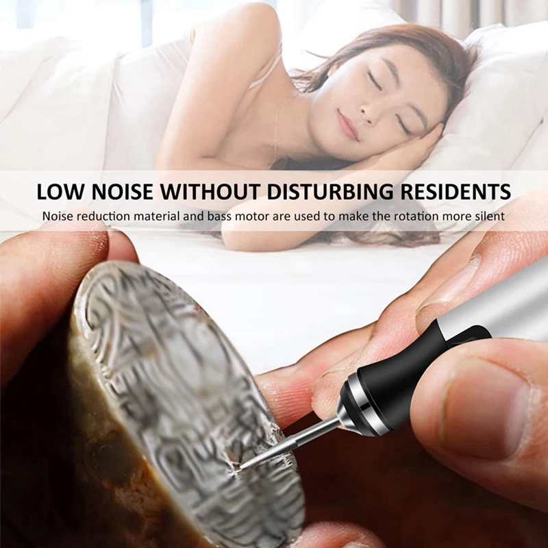 

Ручка для гравировки, ручка для гравировки, электрический набор инструментов для гравировки, перезаряжаемая мини-ручка для гравера «сделай сам», для резьбы по стеклу, дереву, камню B