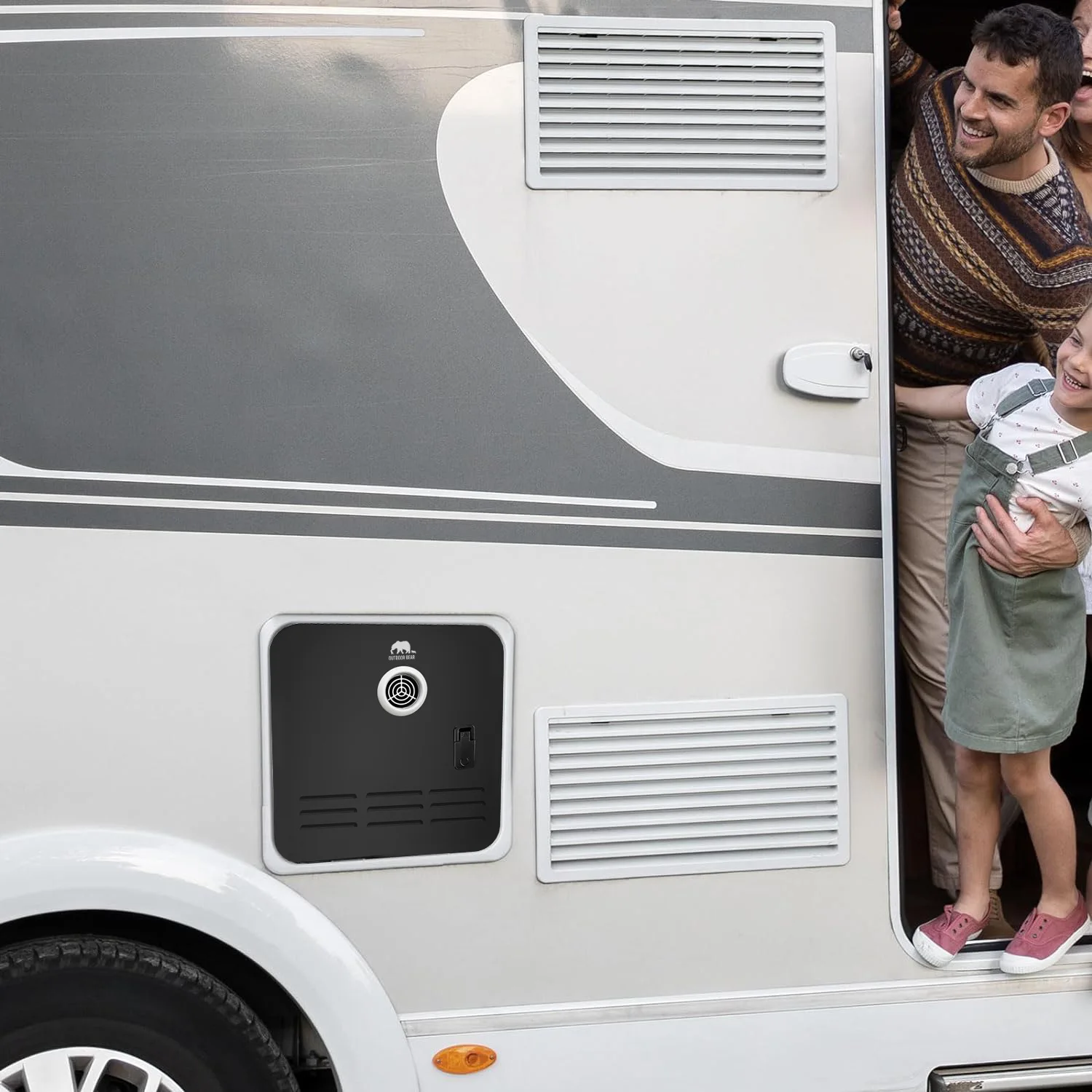 RV Camper Trailer Instant Embedded Gas Water Heater Flue Type Wall-Mounted 18KW High-Efficiency App-Controlled Accessories