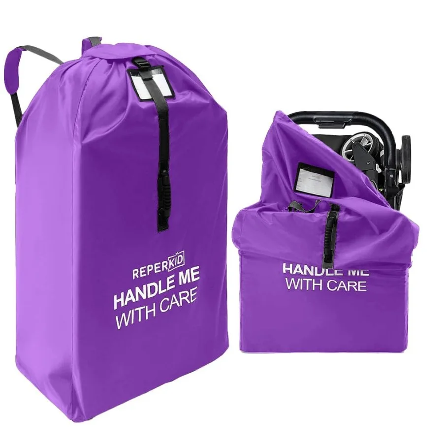 

reperkid Large Stroller Bag for Airplane Travel Purple 47 H x 24 W x 15 D Fits Most Large Single Double Jng Strollers Premium W