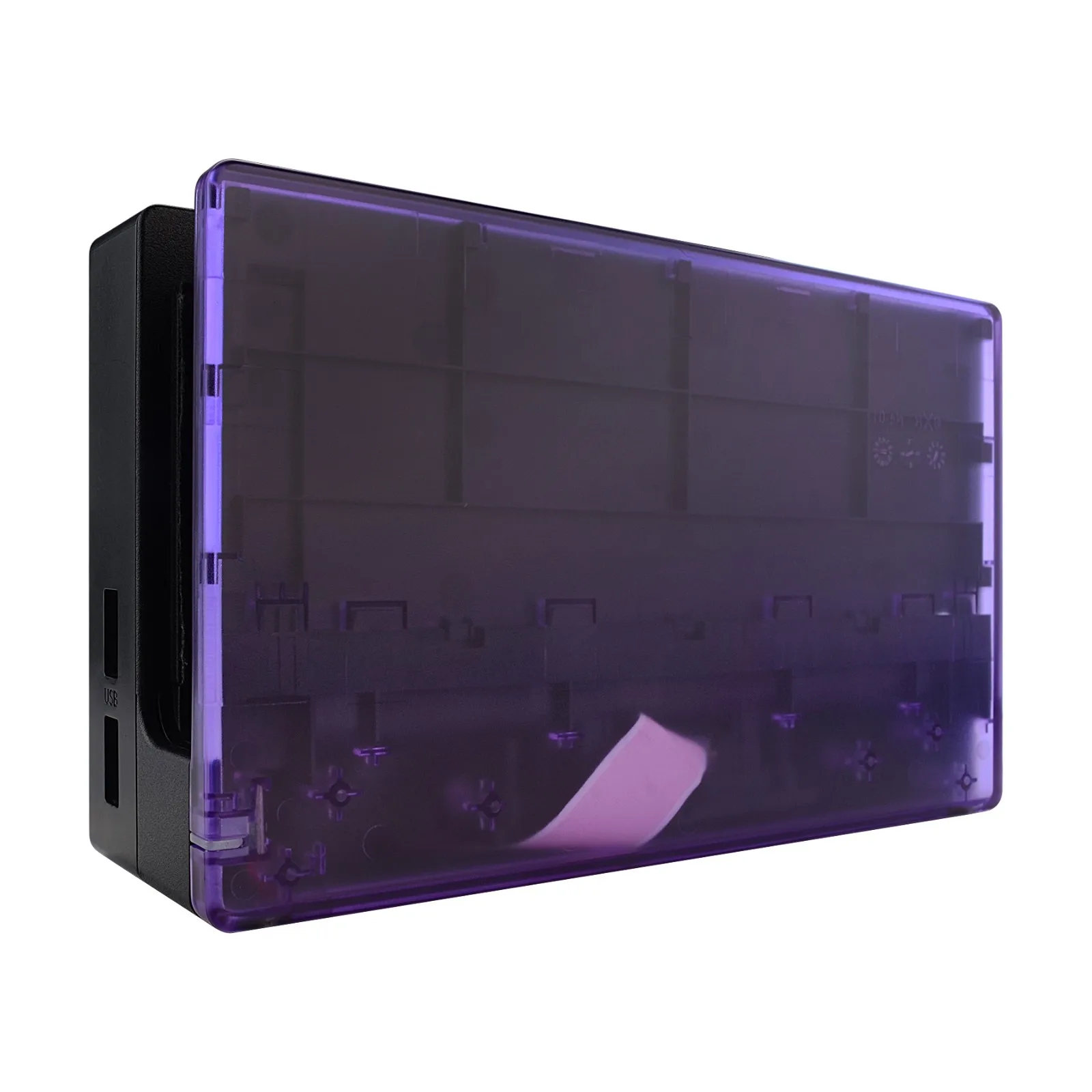 

eXtremeRate Clear Altomic Purple DIY Faceplate Replacement Housing Shell for NS Switch Dock - Dock NOT Included