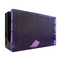eXtremeRate Clear Altomic Purple DIY Faceplate Replacement Housing Shell for NS Switch Dock - Dock NOT Included