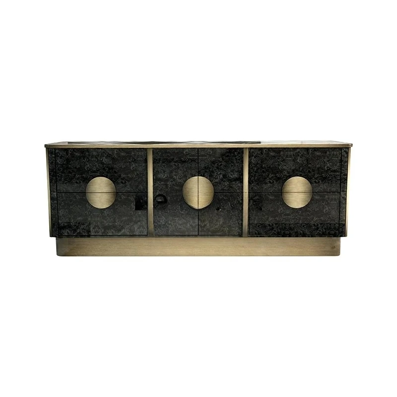 

Marble side cabinet against the wall integrated floor TV cabinet stainless steel advanced multi-functional light luxury locker