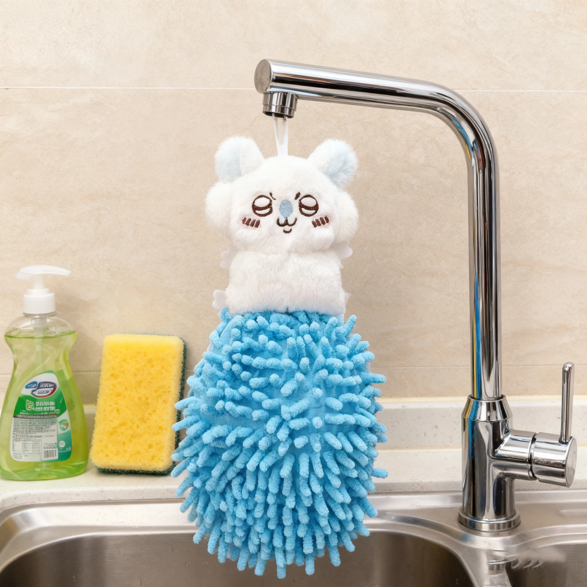 MINISO Chiikawa Momonga منديل لطيف الكرتون فتاة ماصة منديل الحمام المطبخ القماش رشاقته Kawaii الفتاة هدية