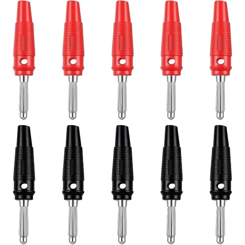 Hot Sale 4mm 32A Speaker Banana Plugs High Current Screw Type Male Banana Plugs Stackable Connector Speaker Cable Adapter 10pcs