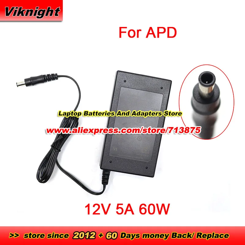 

Genuine DA-60Z12 For APD Power Adapter 12V 5A 60W Power Supply With 5.5X3.2mm Tip