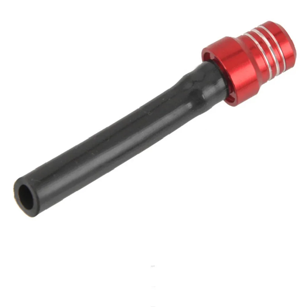 Motorcycle Red Gas Fuel Cap Valve Vent Breather Hose Tube PIT Dirt Bike Tank For ATV Cruiser Chopper Cafe Racer Old Schoo