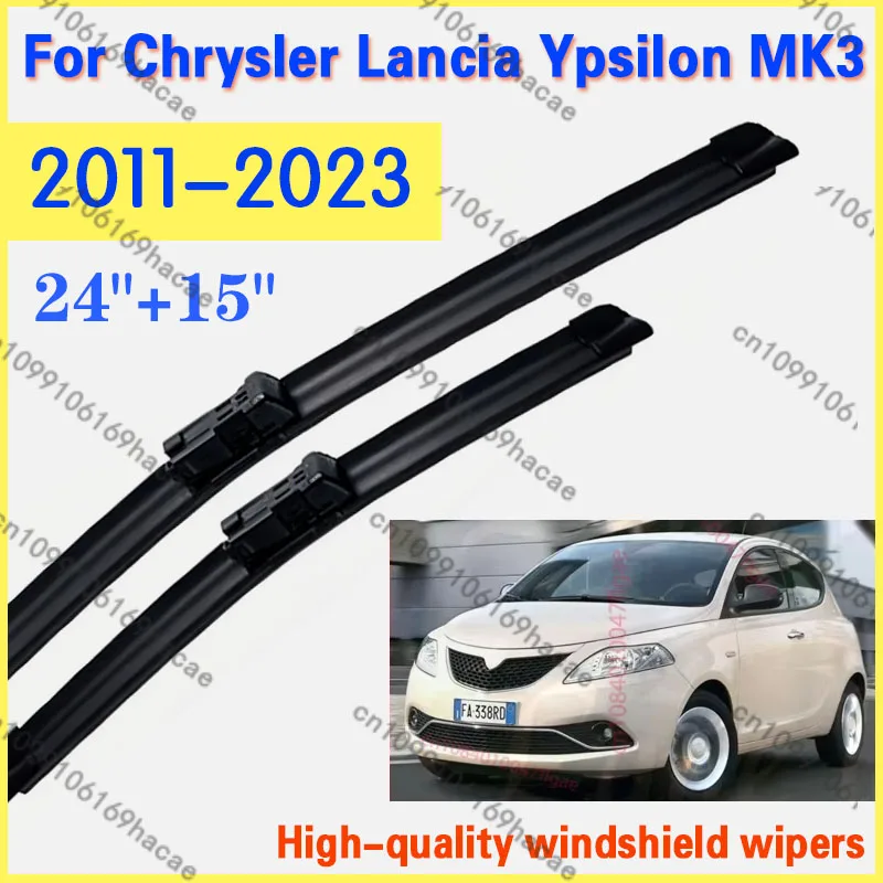 For Chrysler Lancia Ypsilon MK3 2011-2023 Wiper LHD Front Wiper Blades Windshield ‌High-performance 24''+15'' Car Accessories