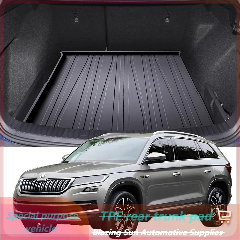 Car Auto Rear Boot Cargo Liner Tray Trunk Mat Carpet for SKODA KODIAQ 2017-2022 Cushion Pad Carpet Pad Anti-dirty Anti-water