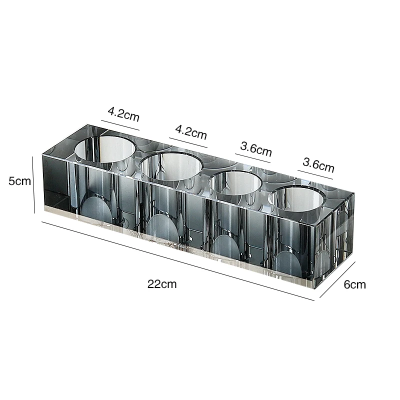 

Crystal glass electric toothbrush storage rack, villa bathroom countertop, light luxury storage set, mouthwash cup