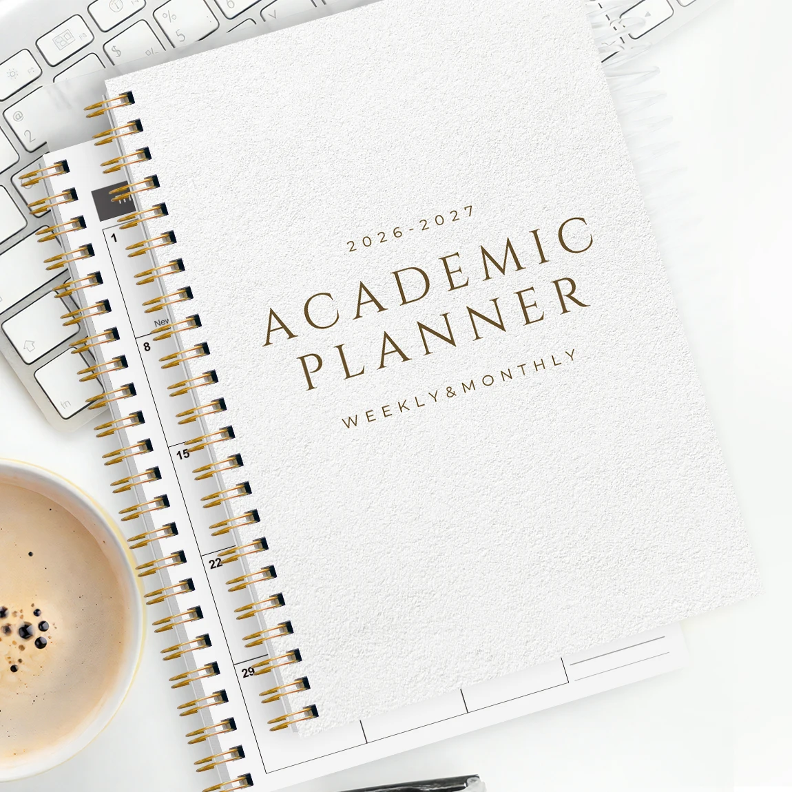 A5 Academic Planner 2026-2027, Weekly & Monthly Spiral Organizer, Student Agenda, Calendar with Notes, School Office Supplies