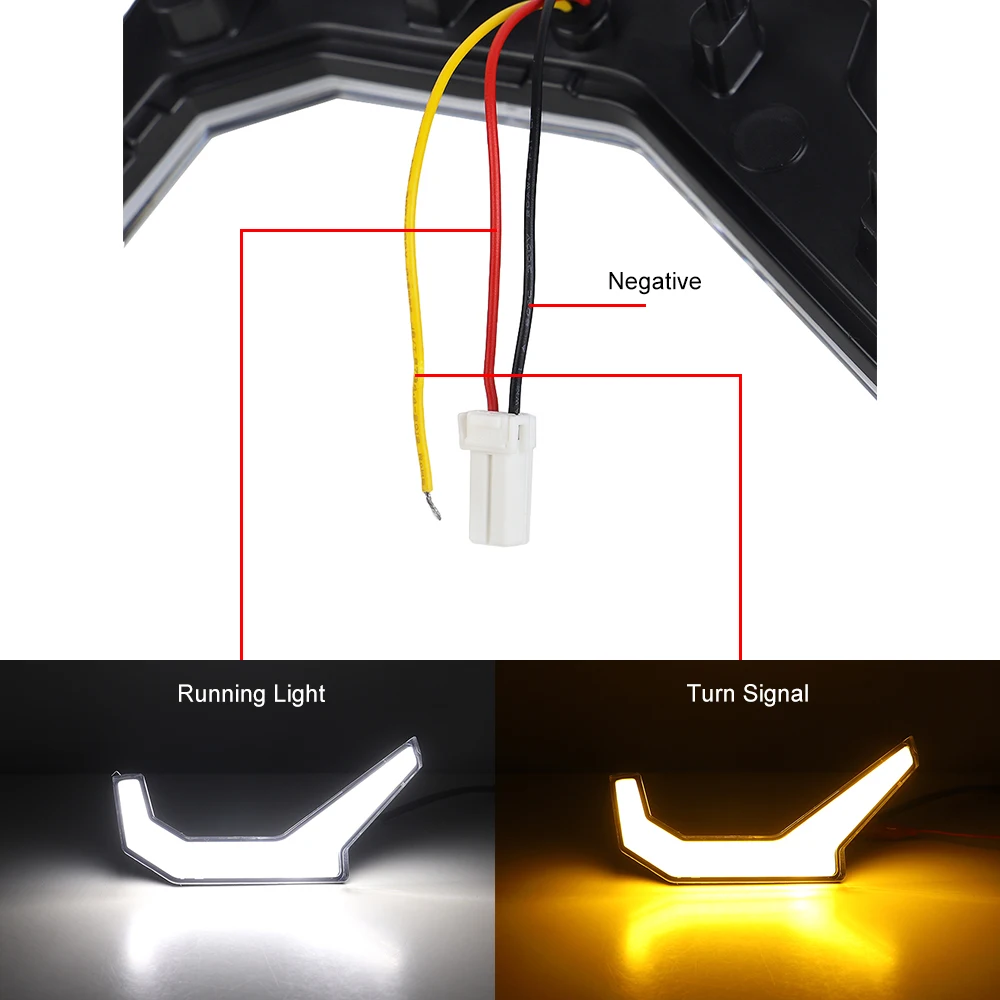 LED Turn Signal Light Front Fang Accent Lights for Polaris RZR XP XP4 1000 2014-2018 RZR-4 900 2015-2020 UTV ATV Accessories