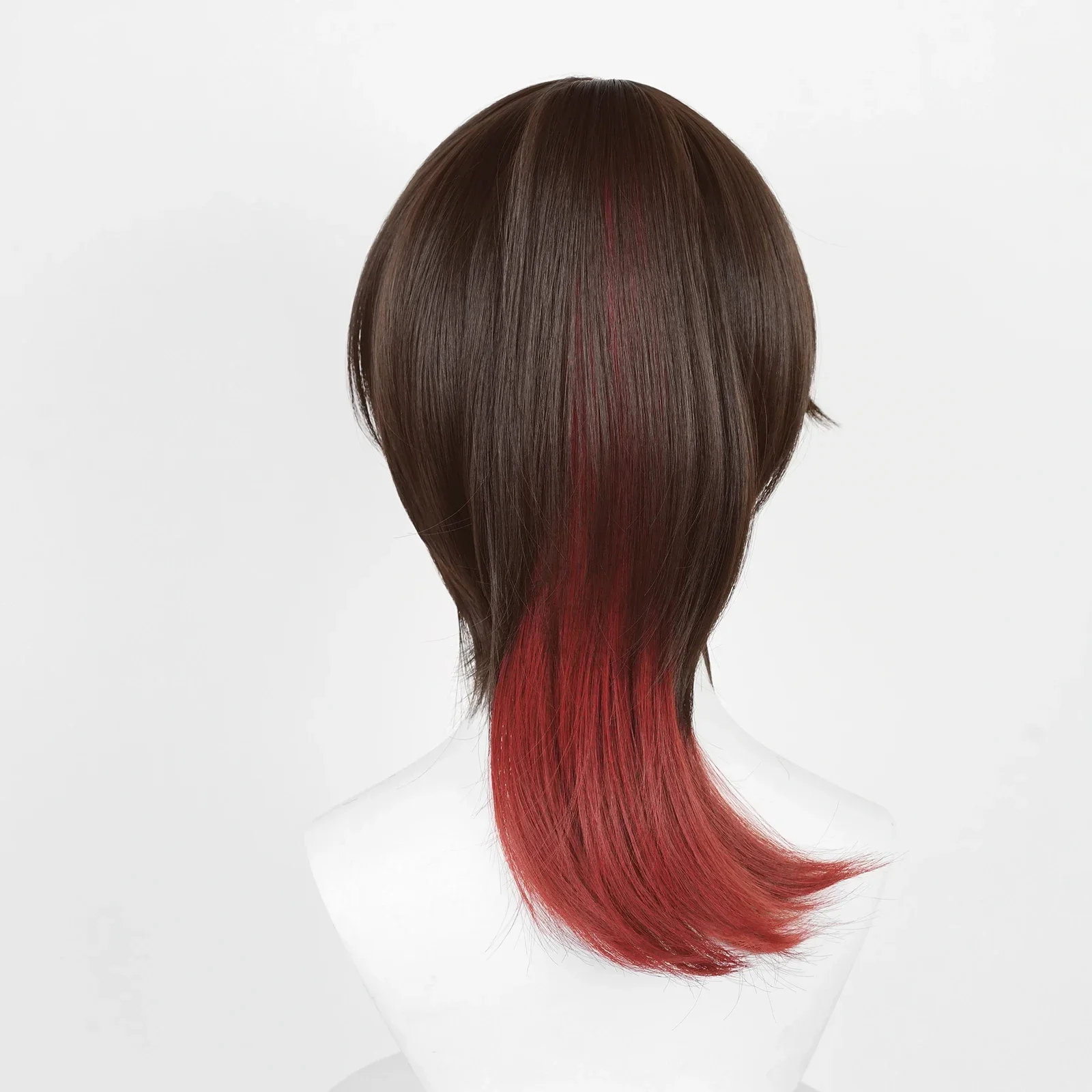 RANYU Wig Long Synthetic Straight Women Brown Red Game Cosplay Hair Wig For Party