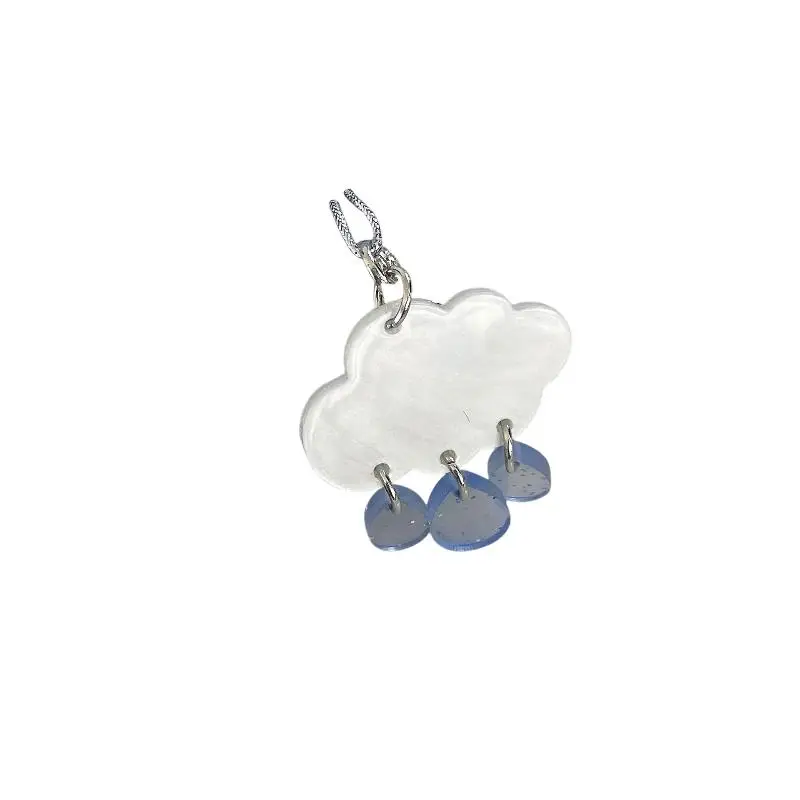 Niedlicher Wolken-Regentropfen-Schlüsselanhänger, INS-Regentropfen-Charms, Handyband-Anhänger, Schlüsselring, Handy-Lanyard für Tasche, Handy-Dekoration – Detail 10