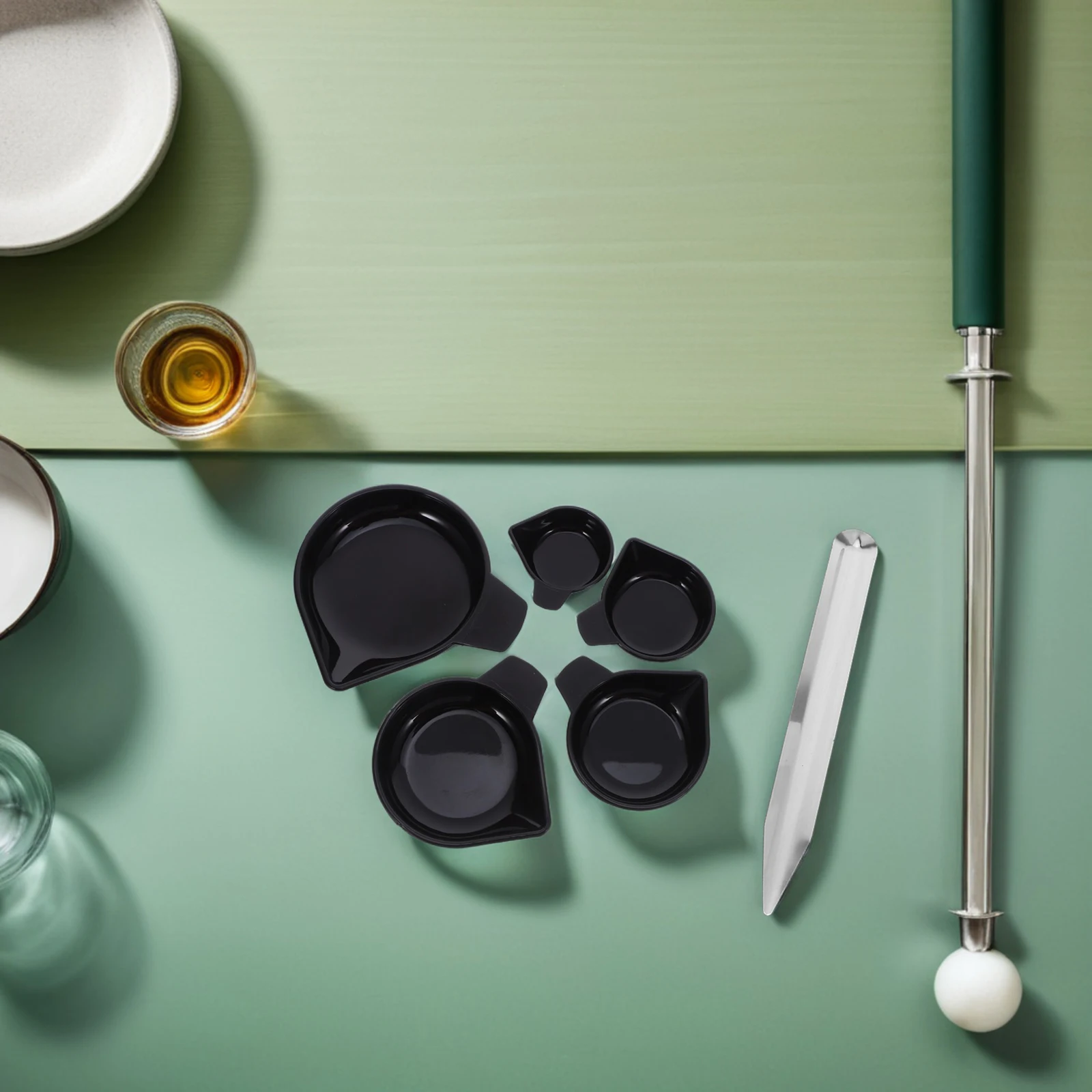 

1 Set Stainless Steel Plastic Precision Weighing Pan For Jewelry Lab Powder Liquid Measurement Scale Dish Bowl Container Compact