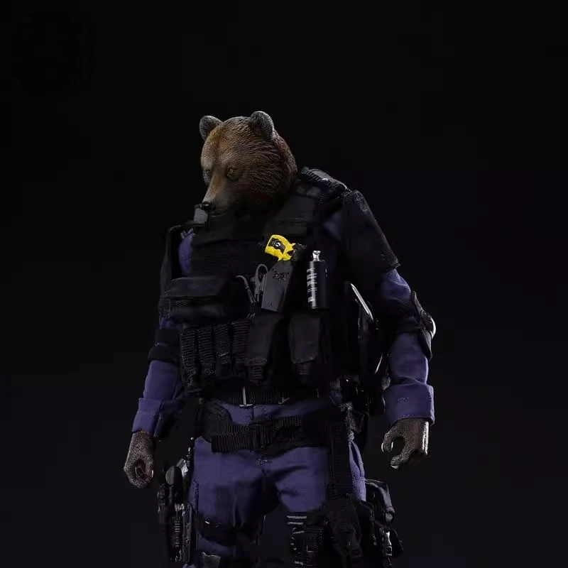 

1/6 модель скульптуры головы бурого медведя, реалистичная фигурка животного для дисплея военной куклы, коллекционная игрушка GK на складе