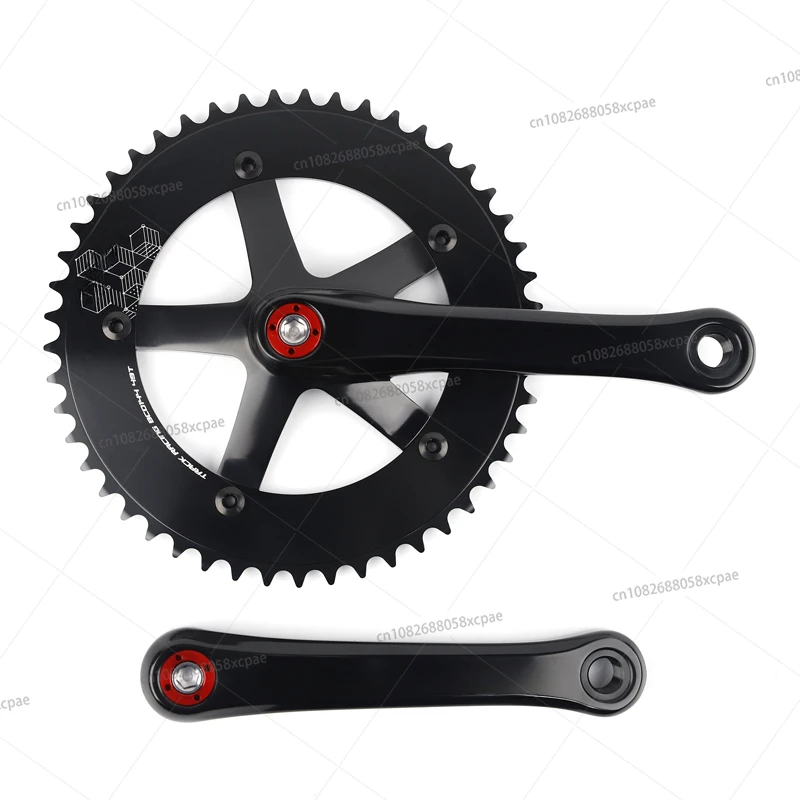 KT50 Fixed Gear Bike Crankset 49/50/51T Chainwheel Bicycle Crankset Fixie Bike Crank Set Box Packing CNC Machined Suit