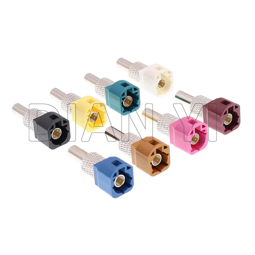 1 Set LVDS 4 Way Camera Socket AC Assembly Car Audio Connector Universal Auto Fakra Plug