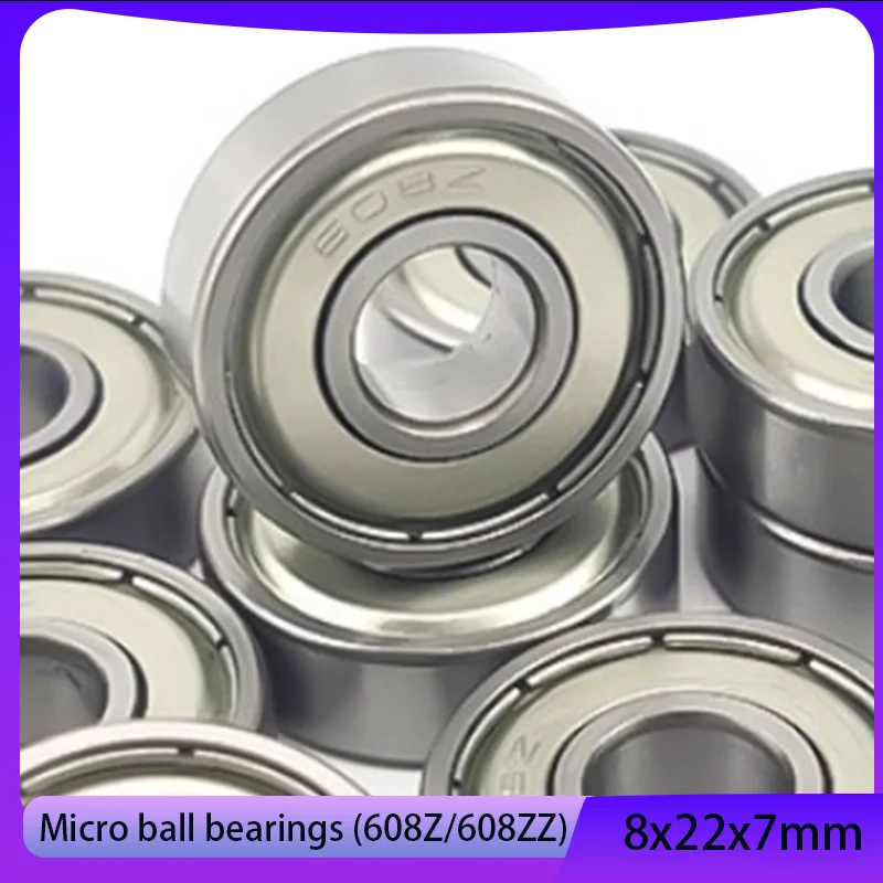 

Micro ball 608 bearing size 8 * 22 * 7 (z/zz model randomly sent, please consult customer service if you have any questions)