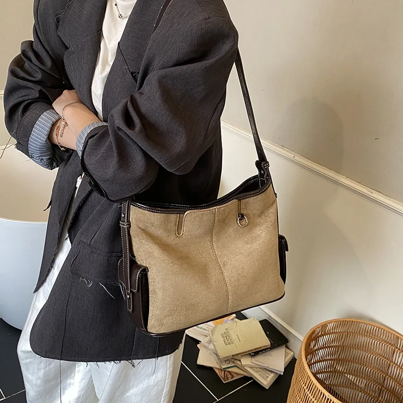 حقيبة كروس نسائية فاخرة لعام 2025، حقيبة كتف متعددة الاتجاهات من الجلد الطبيعي، محفظة ذات سعة كبيرة للمكتب والتنقل غير الرسمي #2