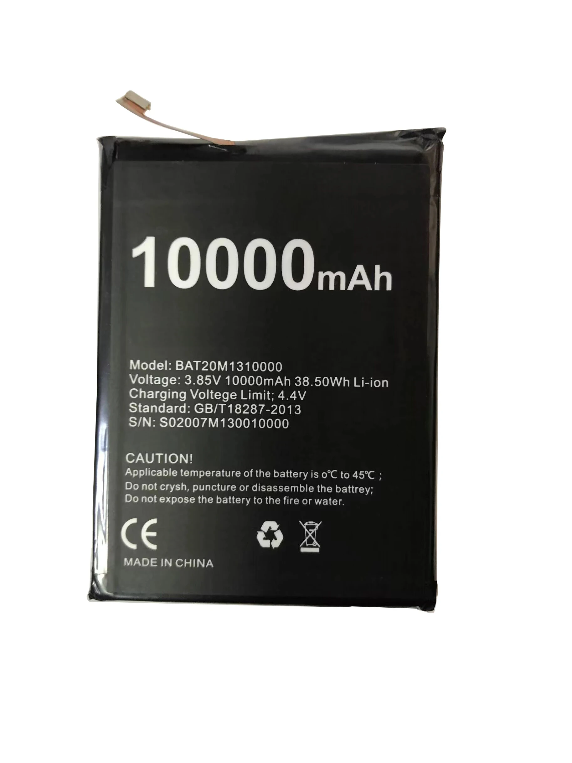 Mobile Phone Battery For DOOGEE S88 Plus 10000Mah High Capacity Long Standby Time BAT20M1310000 Batteria