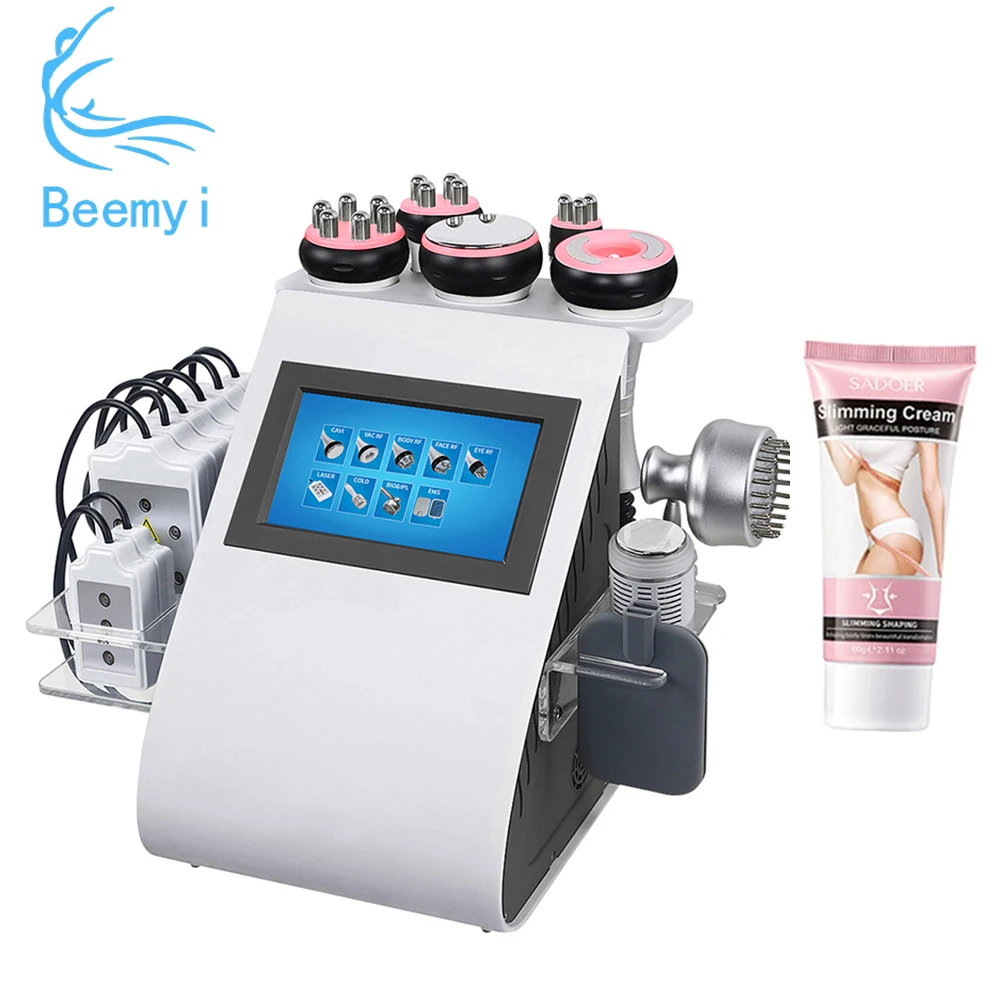 6/9 In 1 Ultraschall Kavitation Cellulite Massagegerät Vakuum Rf Radiofrequenz Abnehmen Maschine