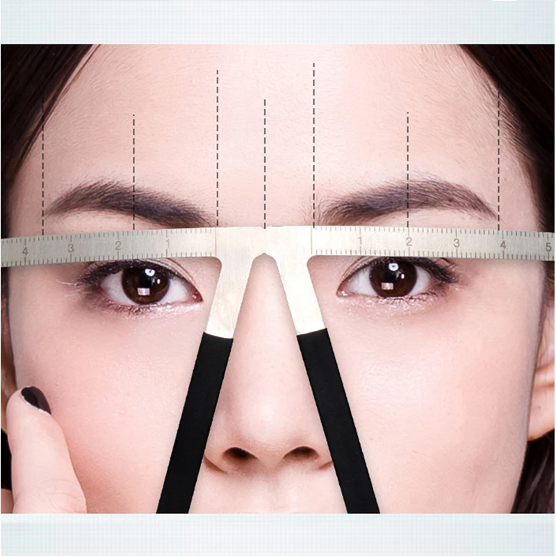 

Professional Eyebrow Tattoo Stencils Microblading Makeup Brow Measure Eyebrow Ruler Permanent Tools Tattoo Machine Parts