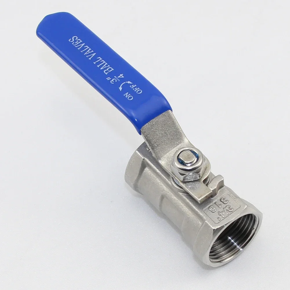 

1/4" 3/8" 3/4" 1" 1-1/4"1-1/2" 2” BSPT Stainless Steel SS304 Pipe Female Threaded Sanitary ON-OFF Ball Valve Straight