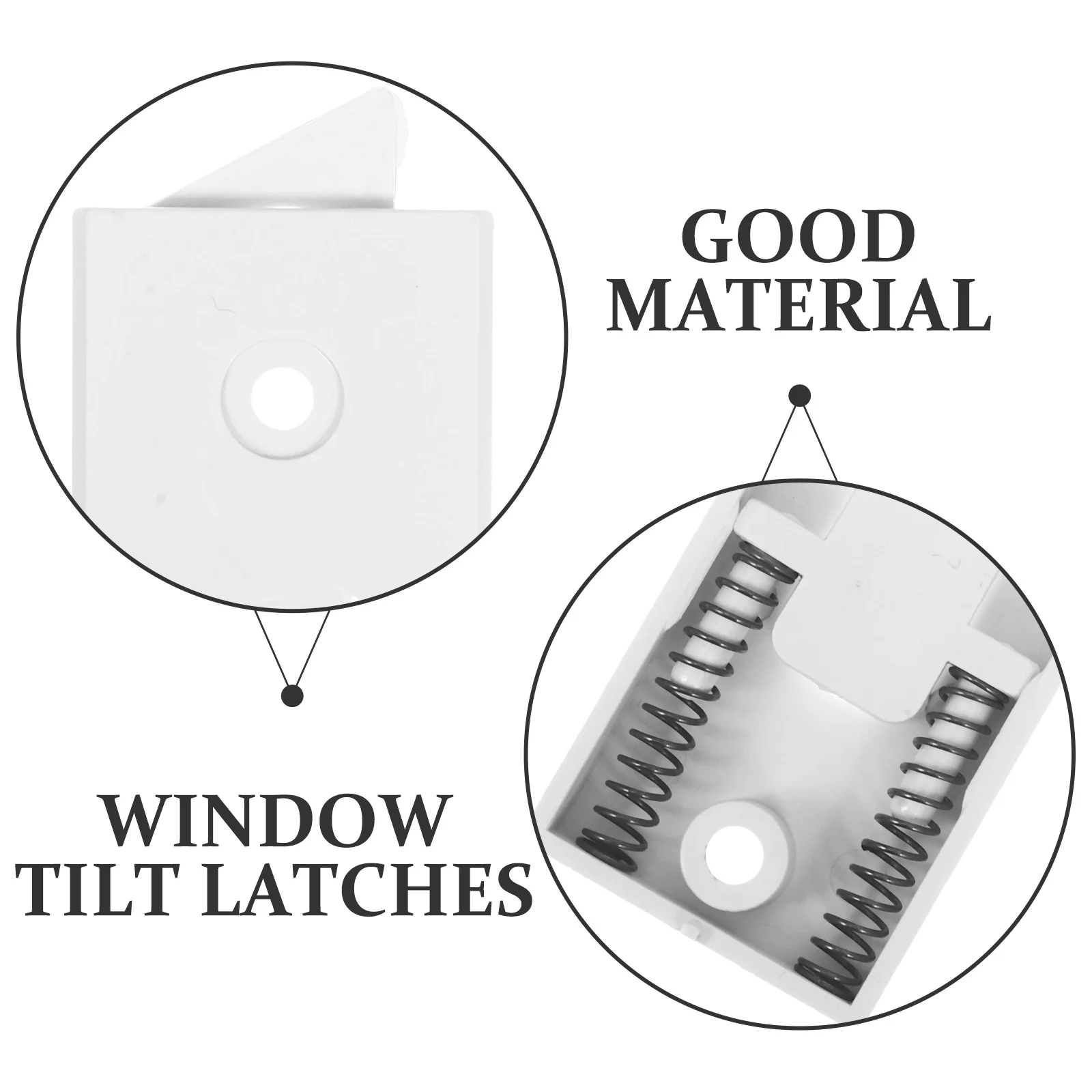 

1 Spring-Loaded Tilt Replacement Latch Locks Durable Plastic Latch Pair Secure Easy Install Glass Clamp Alternative Accessories