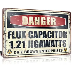 Doc Brown Back to The Future Flux Capacitor Jigawatt Tin Sign home decor metal sign garag decor plate