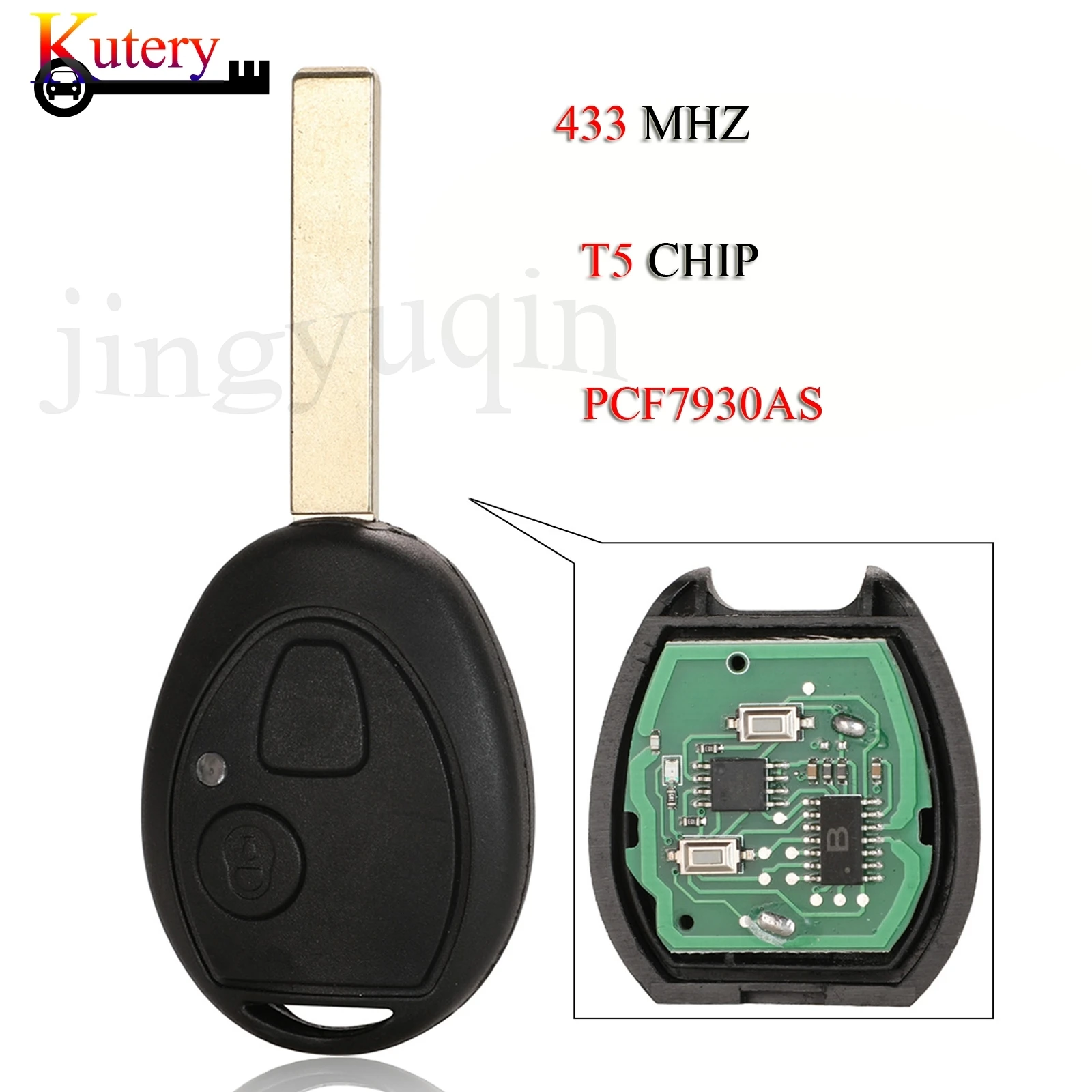 

jingyuqin Remote Smart Car Key For Land Rover Z3 Z4 X3 X5 E34 E39 E46 For Mini Cooper S R50 R53 For MG7 433MHZ T5 PCF7930AS Chip